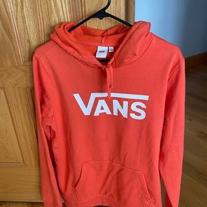 Woman’s red hoodie Vans sweatshirt